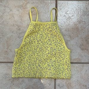 Yellow Cheetah Print FP Movement Crop